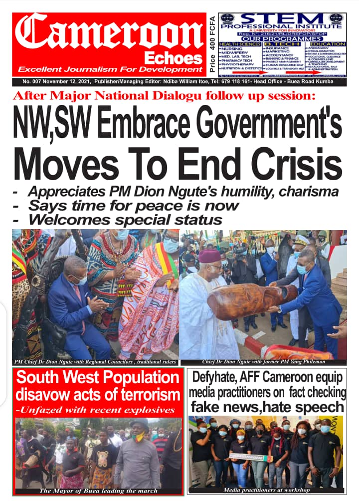 Cameroon Echoes: NW/SW Embrace Government’s Moves to End Crisis
