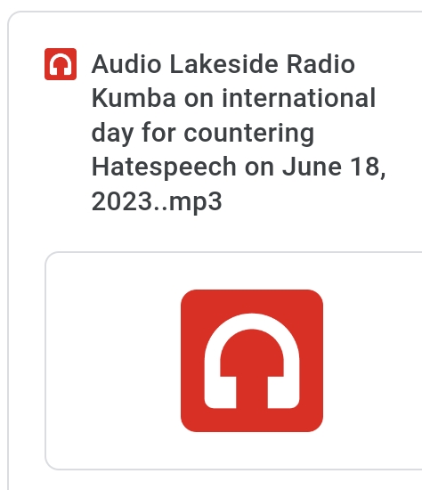 Lake Side Radio Kumba interview on Hatespeech: