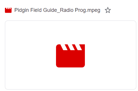 Pidgin Field Guide Radio Programs on Countering Hatespeech