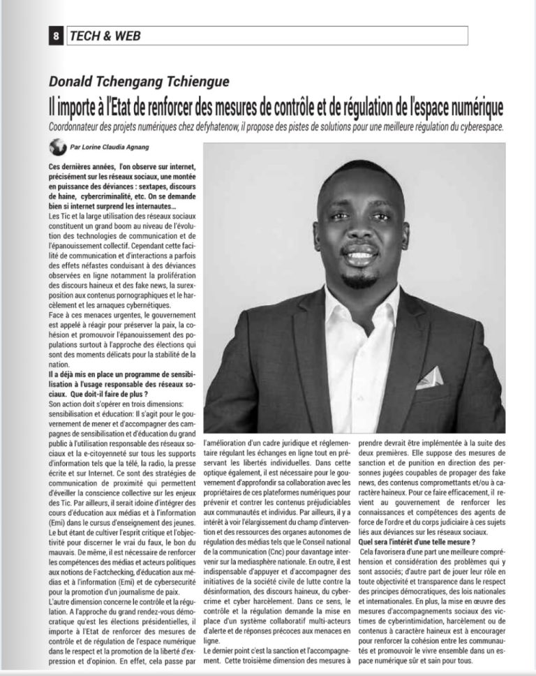 Réaction_Lutte contre la désinformation au Cameroun_le 8 janvier 2024 Mutations : Le rôle du gouvernement dans la lutte contre la désinformation